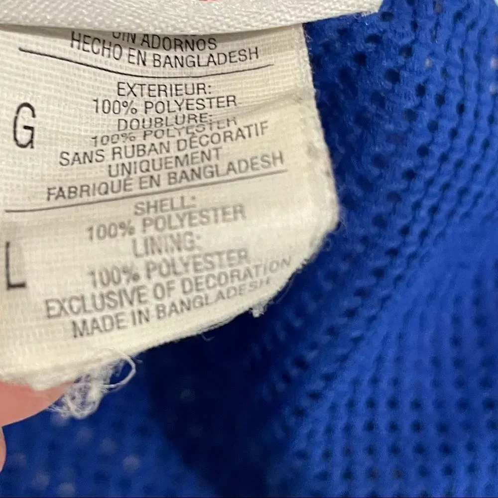 Speedo Solid Royal Blue and White Hawaiian Floral Swim Trucks drawstring size L